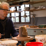 Richard Phethean in his workshop, 2017
